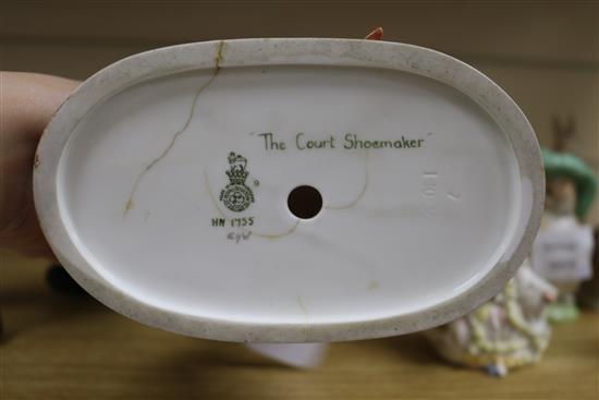 A rare Royal Doulton group The Court Shoemaker HN1755, restored